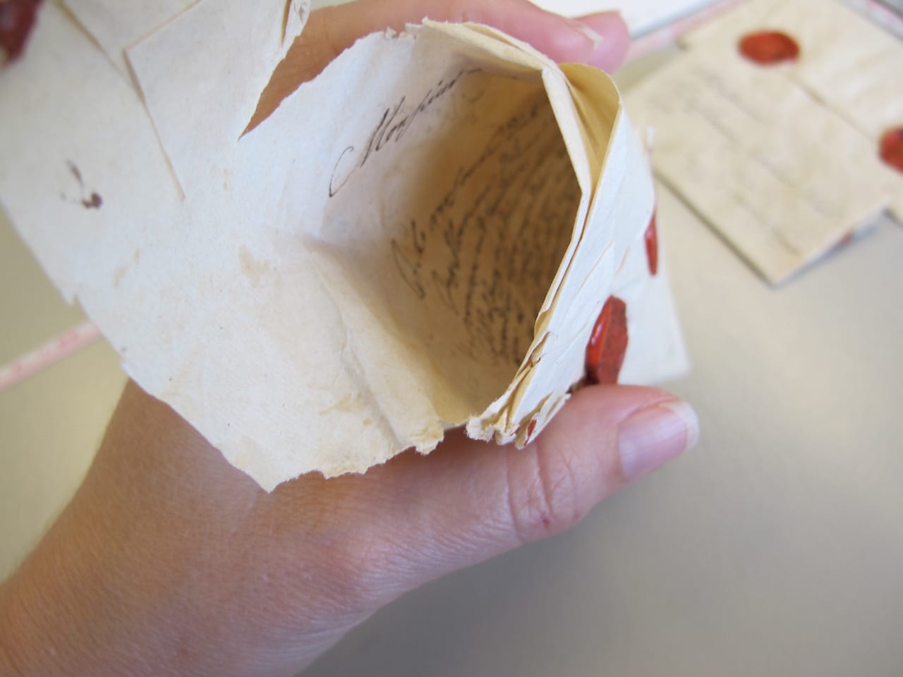 Partially opened letter (© Signed, Sealed & Undelivered Team, 2015. Courtesy of the Museum voor Communicatie, The Hague, The Netherlands)