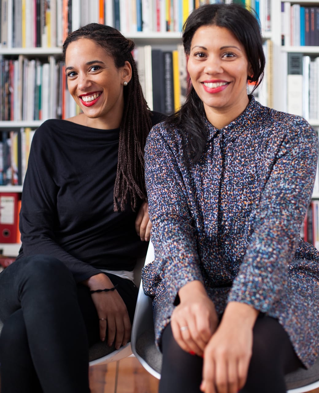Yvette Mutumba (on left) and Julia Grosse of Contemporary And. Photo by Benjamin Renter, courtesy of the Armory Show.