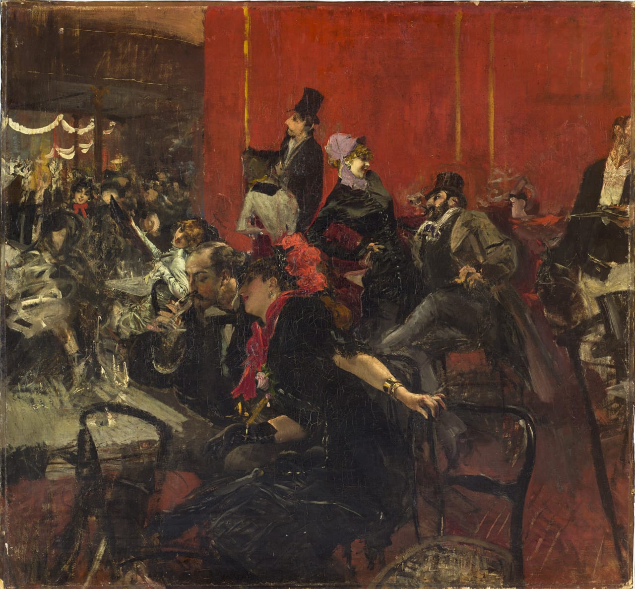 Giovanni Boldini, "Scène de fête au Moulin Rouge" (ca. 1889) (photo by Patrice Schmidt, courtesy Musée d’Orsay, © Musée d’Orsay, distributed by RMN-Grand Palais)
