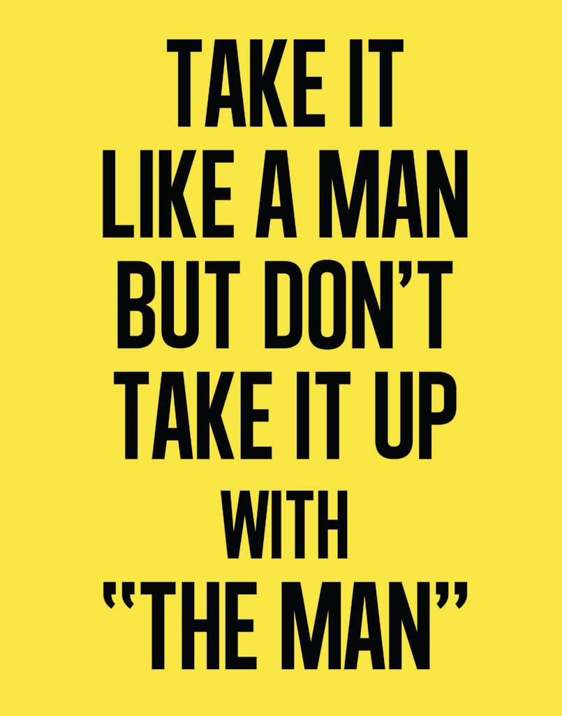 One of the works in Rasheed's "How to Suffer Politely" series. (Used with permission from the artist)