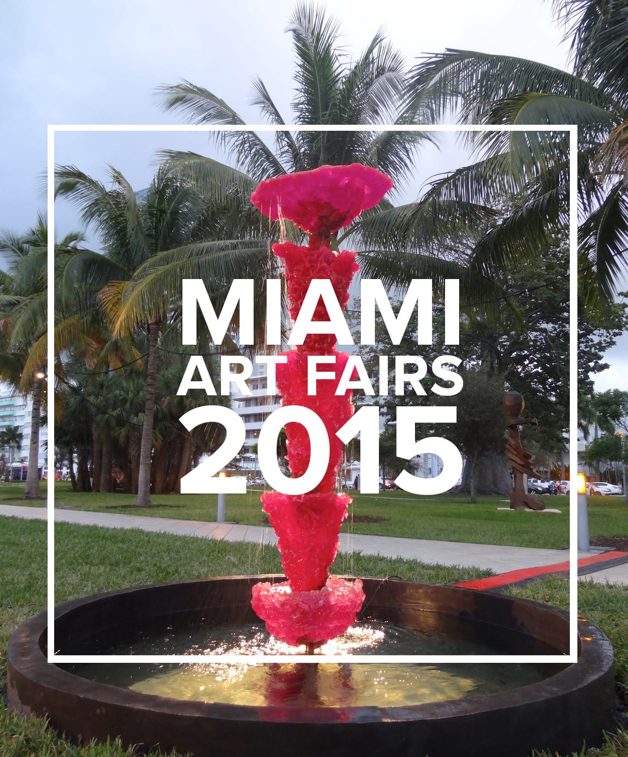 A work by Lynda Benglis was part of last year's Art Basel Miami Beach’s Public sector display in Collins Park (photo Ben Sutton/Hyperallergic)