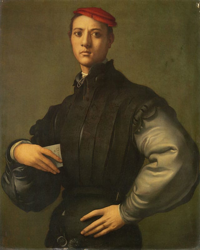 Jacopo Pontormo, "Portrait of a Young Man in a Red Cap" (courtesy The Department of Culture, Media, and Sport, via <a href="https://flic.kr/p/CpU6vf">Flickr</a>)