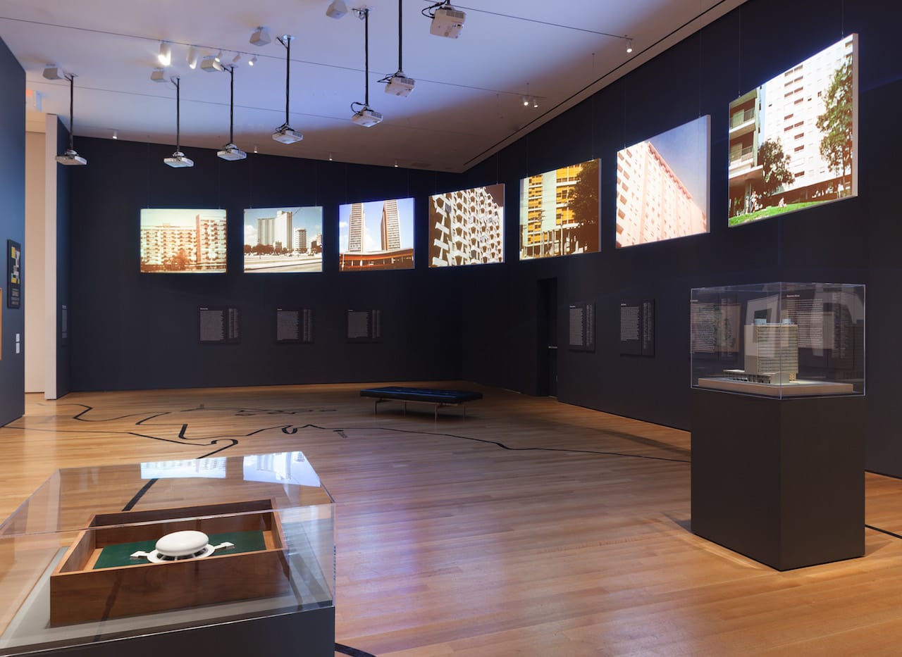 Installation view of 'Latin America in Construction: Architecture 1955–1980' at the Museum of Modern Art (photo by Thomas Griesel, courtesy the Museum of Modern Art)