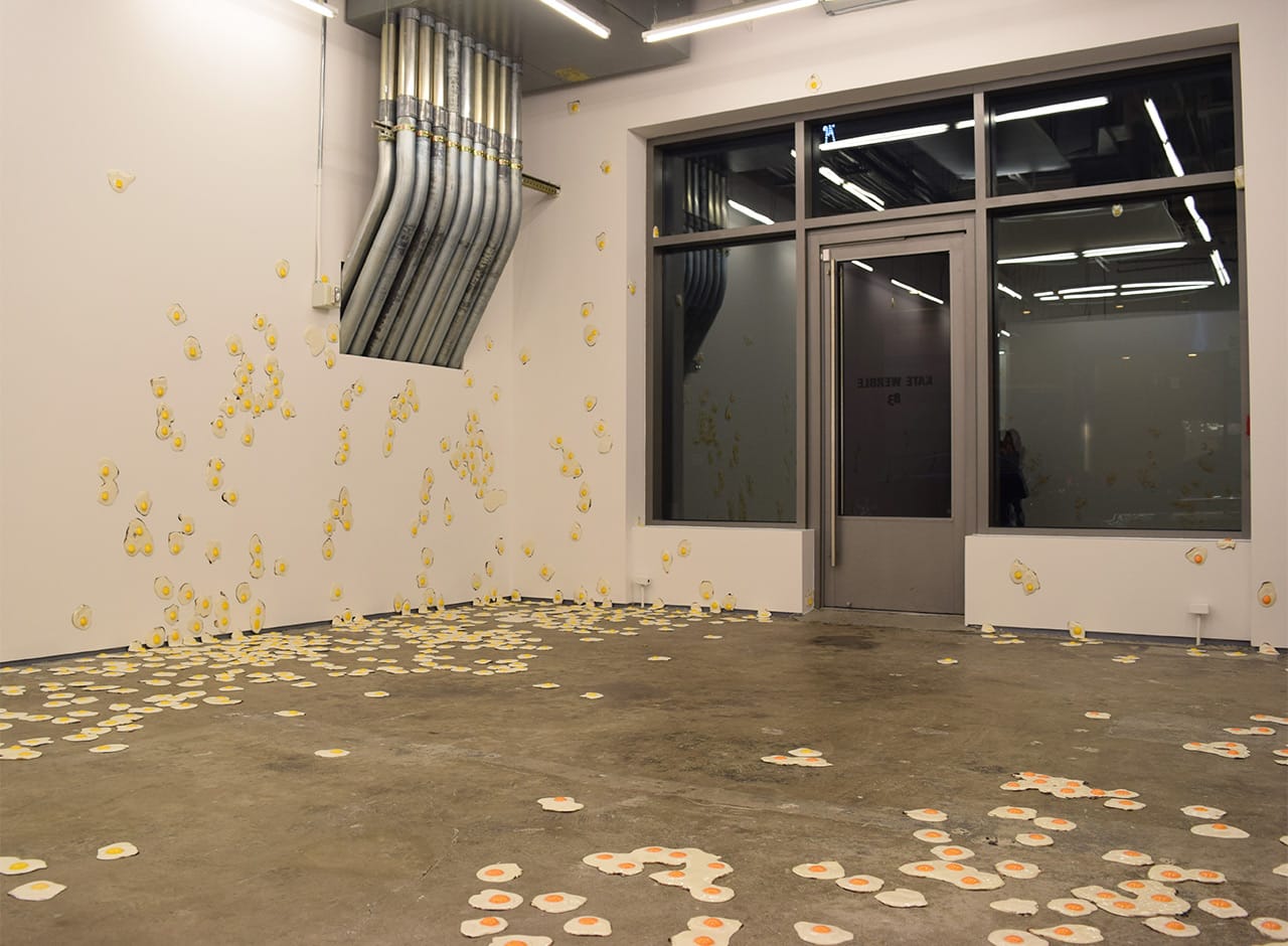 Installation view of Christopher Chiappa's 'Livestrong' at Kate Werble Gallery