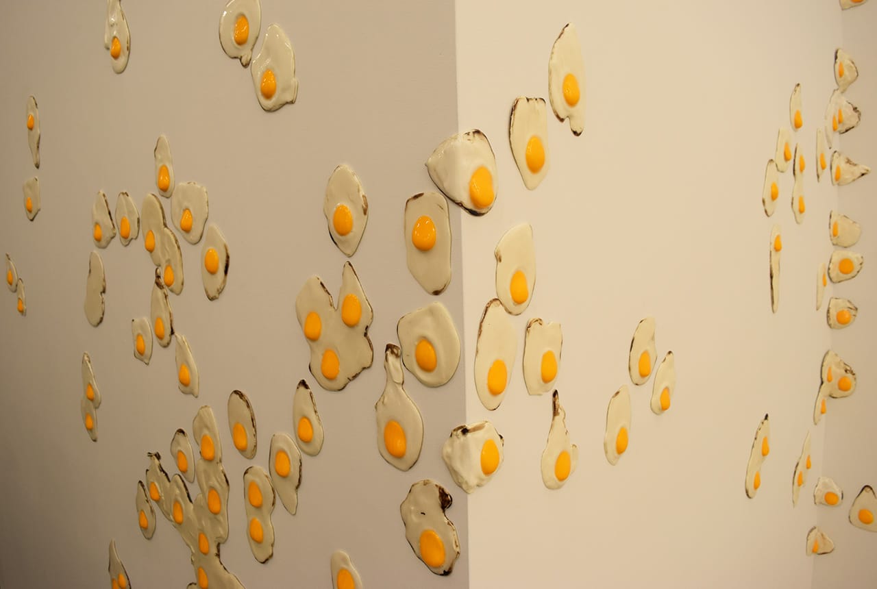 Installation view of Christopher Chiappa's 'Livestrong' at Kate Werble Gallery