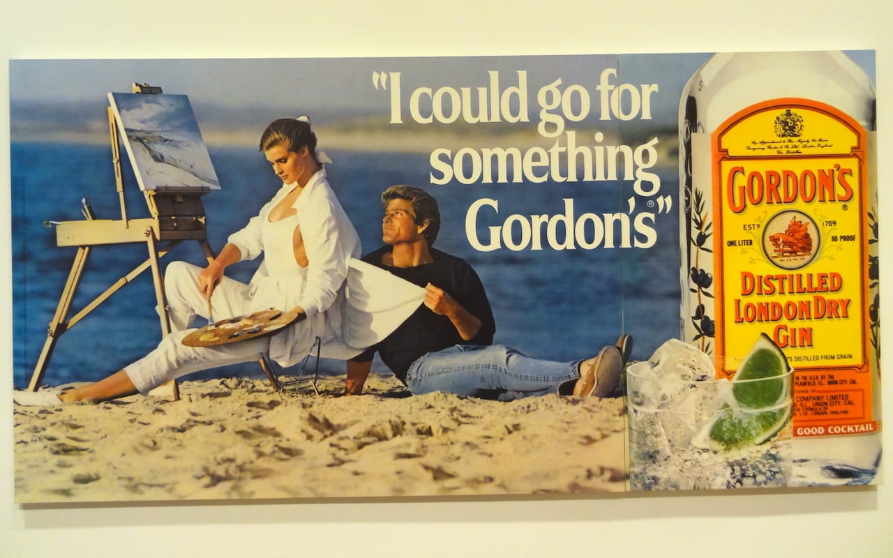 Jeff Koons, "I Could Go for Something Gordon's" (1986) (photo by the author for Hyperallergic)