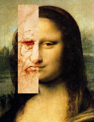 Some believe that the Mona Lisa is a self-portrait (image via Wikipedia) (click to enlarge)