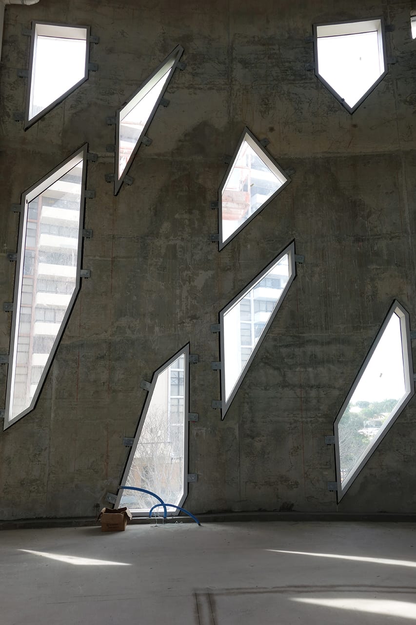 Inside the under-construction Faena Forum in Miami Beach, designed by Rem Koolhaas and OMA