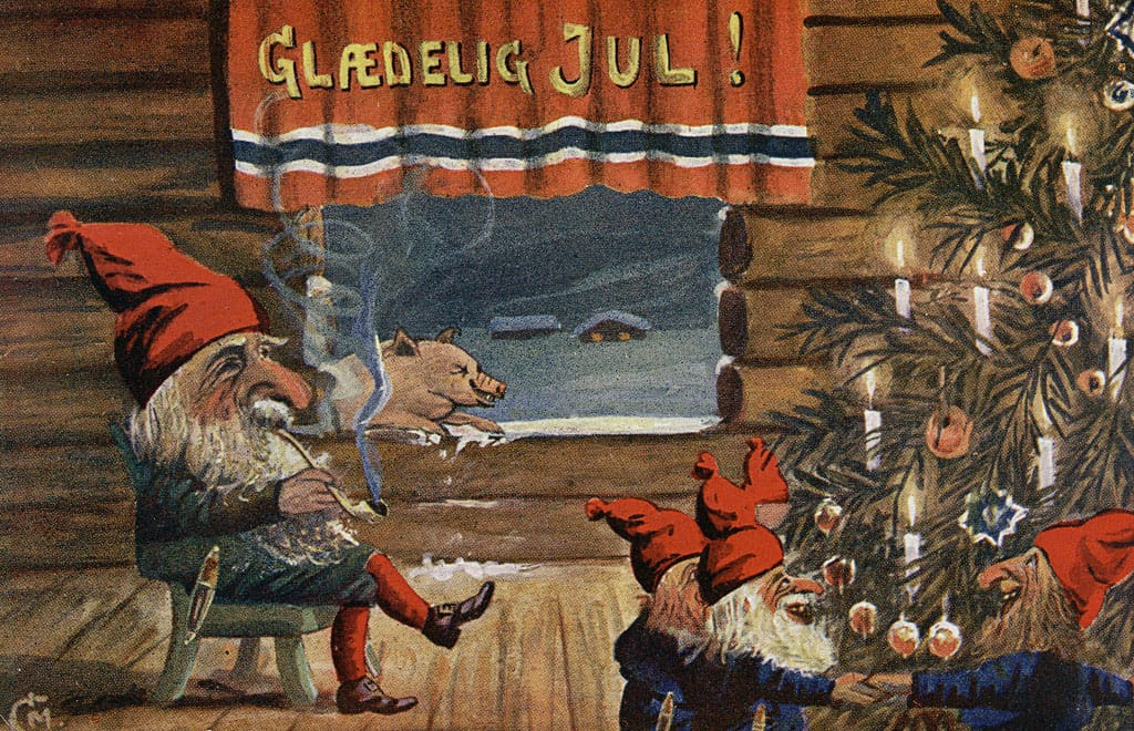 "Glædelig Jul" ("Merry Christmas") (1917) (via National Library of Norway/Flickr)