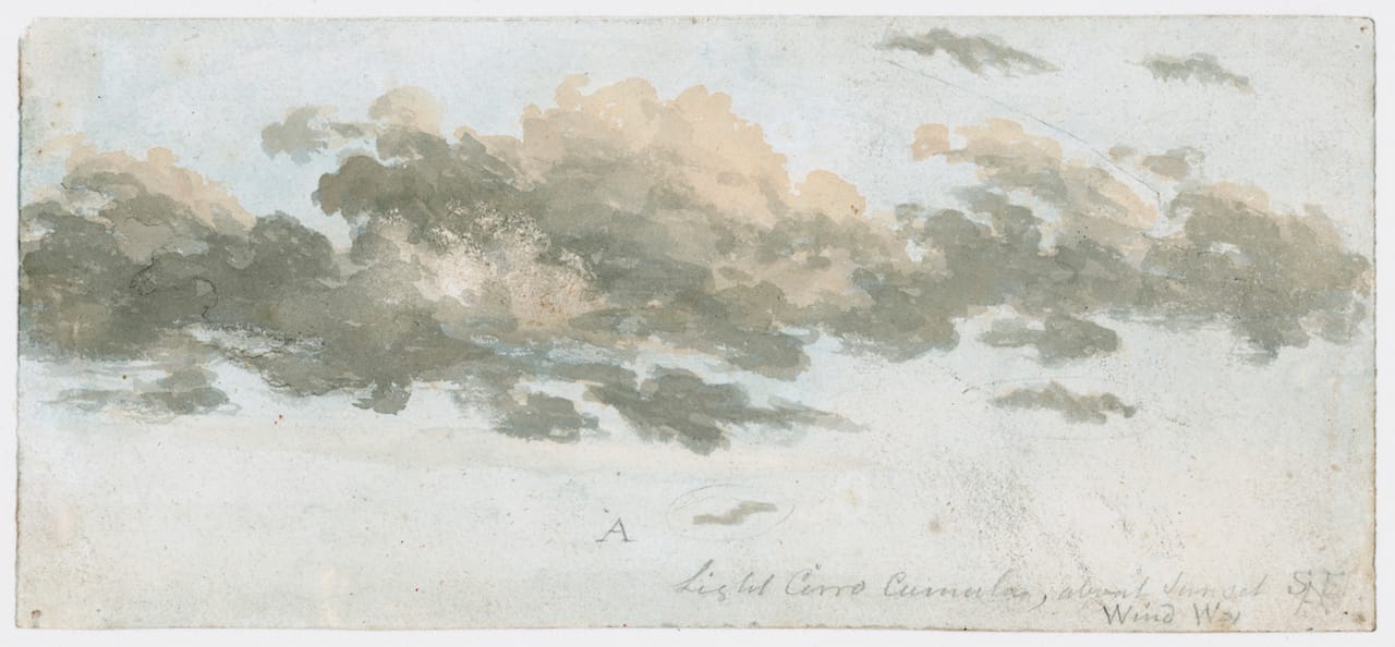 A Cirrocumulus cloud study by Luke Howard (1803-11) (© Science Museum/Science & Society Picture Library)
