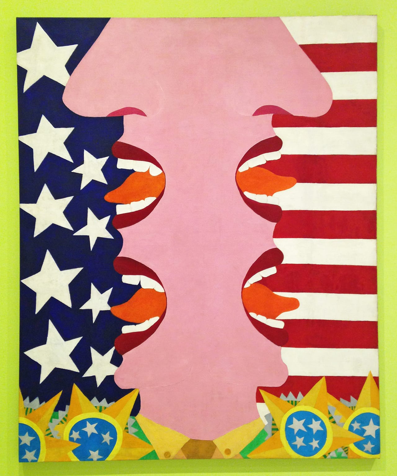 Antônio Henrique Amaral, "Homenagem séc. XX/XXI (20th/21st-Century Tribute)" (1967) (photo by Jillian Steinhauer/Hyperallergic)