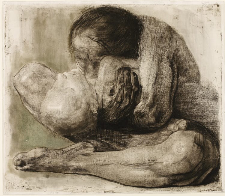 Käthe Kollwitz, "Frau mit totem Kind" (1903) (via Wikimedia)