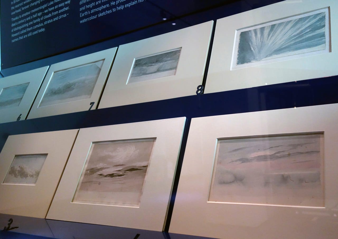 Luke Howard display at the Science Museum in London (photo by the author for Hyperallergic)