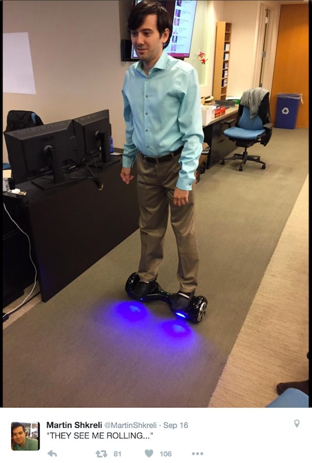 Martin Shkreli (screenshot via @MartinShkreli/Twitter)