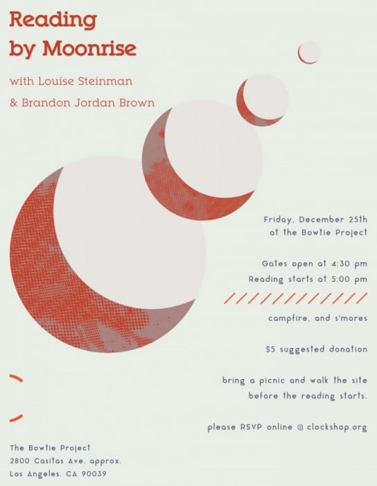 Readings by Moonrise (via clockshop.org)