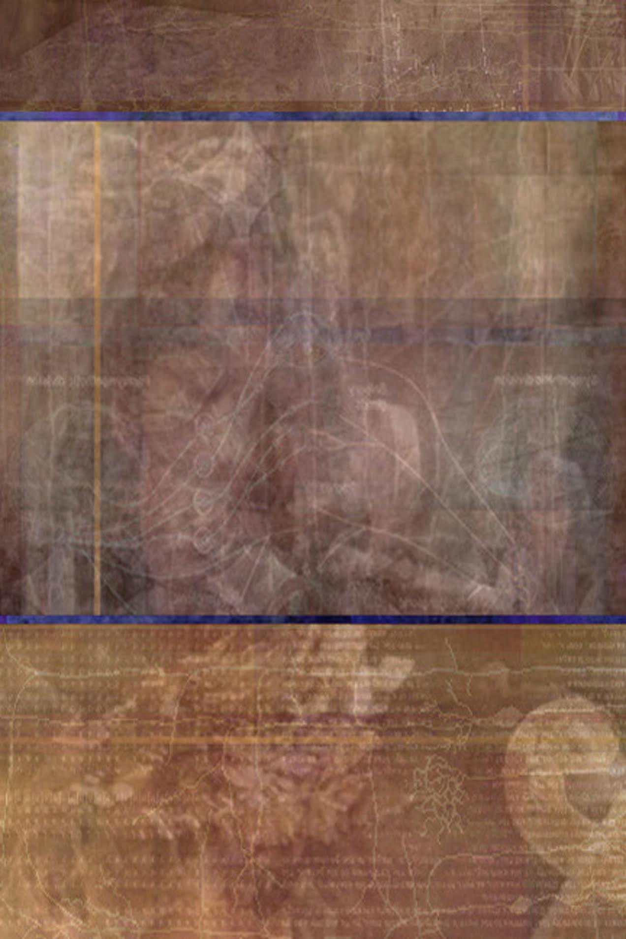 Joseph Nechvatal, "vexed telemachus in agOny" (2014), computer-robotic assisted acrylic on velour, 66 x 42 in.