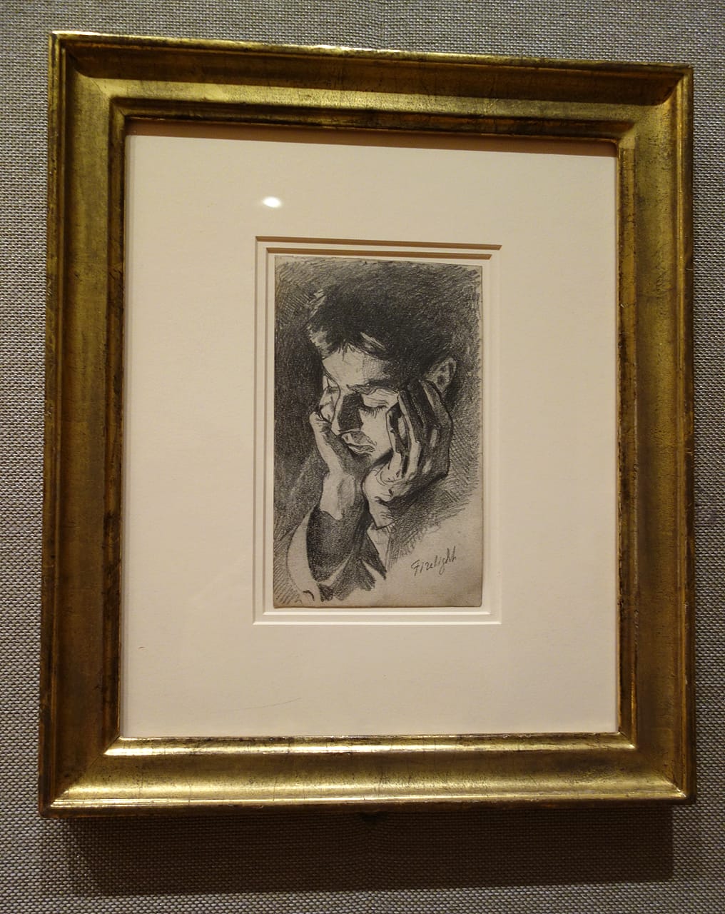 John Singer Sargent, "Firelight" (1875), graphite