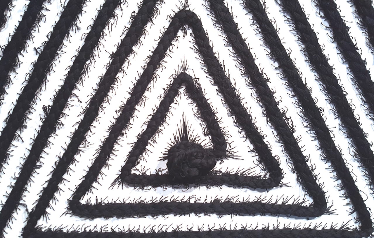 Sonya Clark, "Triangle Trade" (detail)