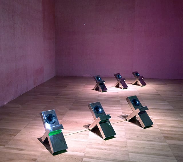 A view of "Mirror of Princes" by Slavs and Tatars at the NYU Abu Dhabi Art Gallery, Abu Dhabi (photo by Hrag Vartanian/Hyperallergic)