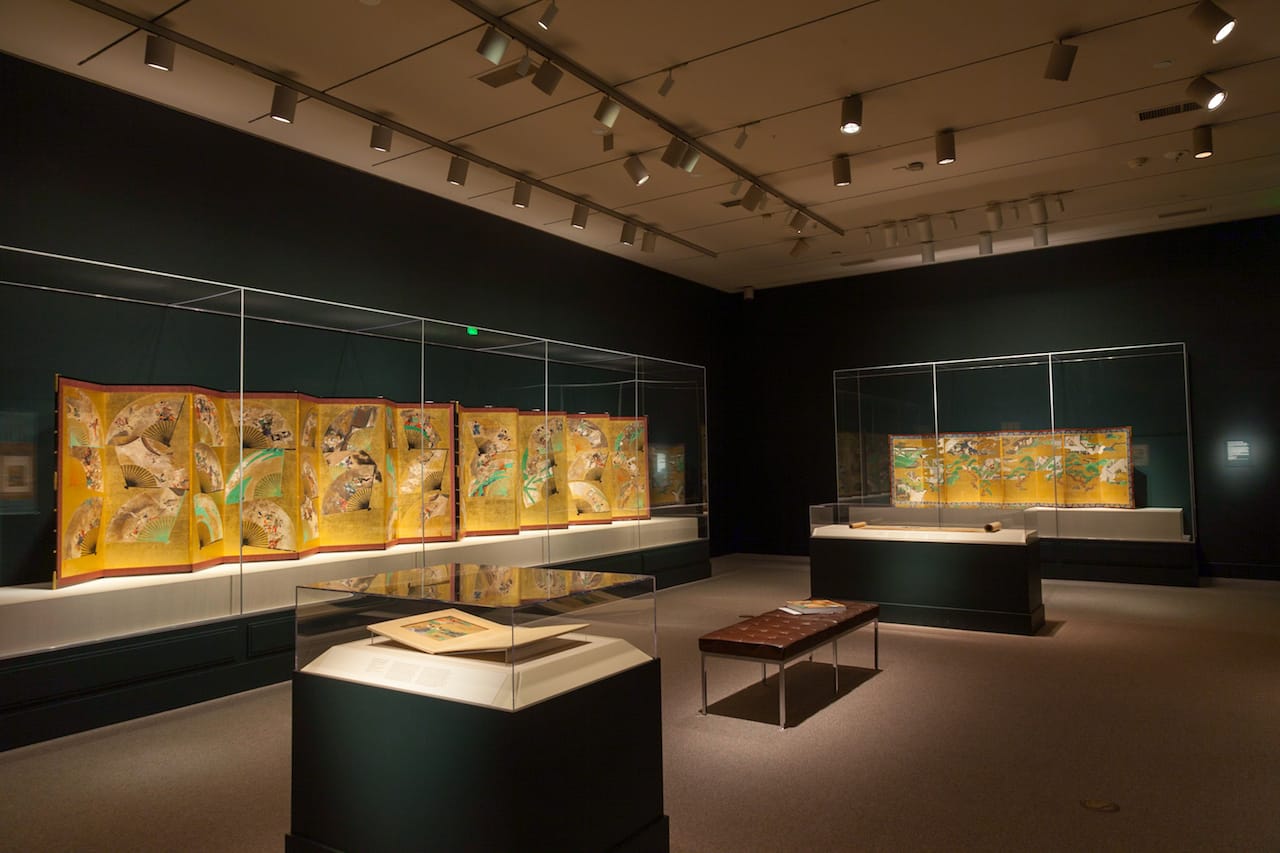 Installation view of 'Sōtatsu: Making Waves' at Arthur M. Sackler Gallery, Smithsonian (photo by Neil Greentree)