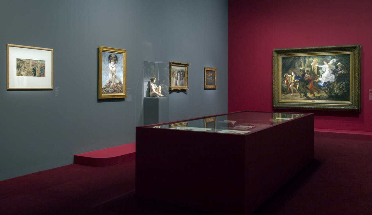 Installation view of 'Splendour and Misery. Pictures of Prostitution, 1850–1910' at the Musée d'Orsay (photo by Sophie Boegly, © Musée d’Orsay)