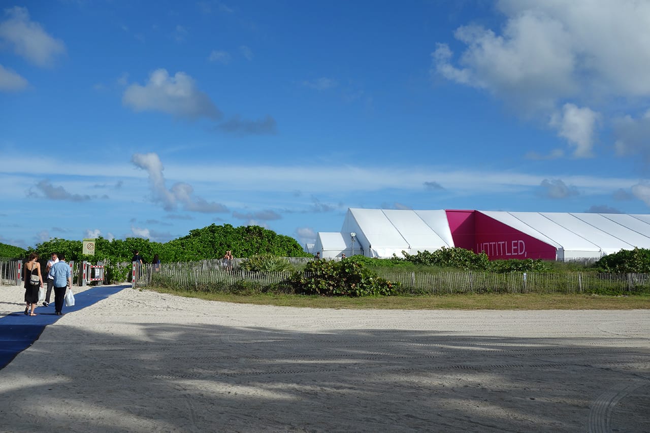Outside Untitled Art Fair in Miami Beach