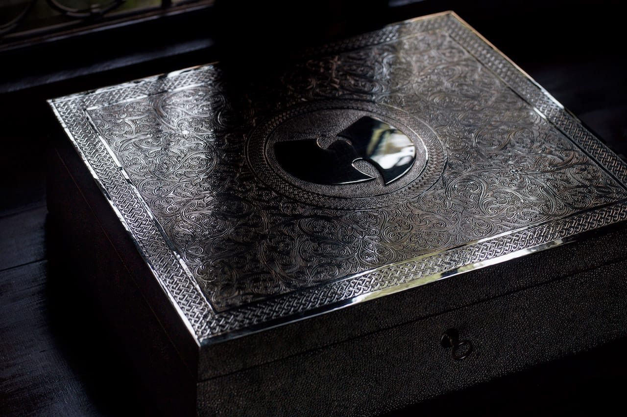 The hand-carved nickel-silver box, designed by Yahya, that contains the only copy of the Wu-Tang Clan album 'Once Upon a Time in Shaolin..." (2015). (photo © Rashaad Patterson, courtesy Paddle8)