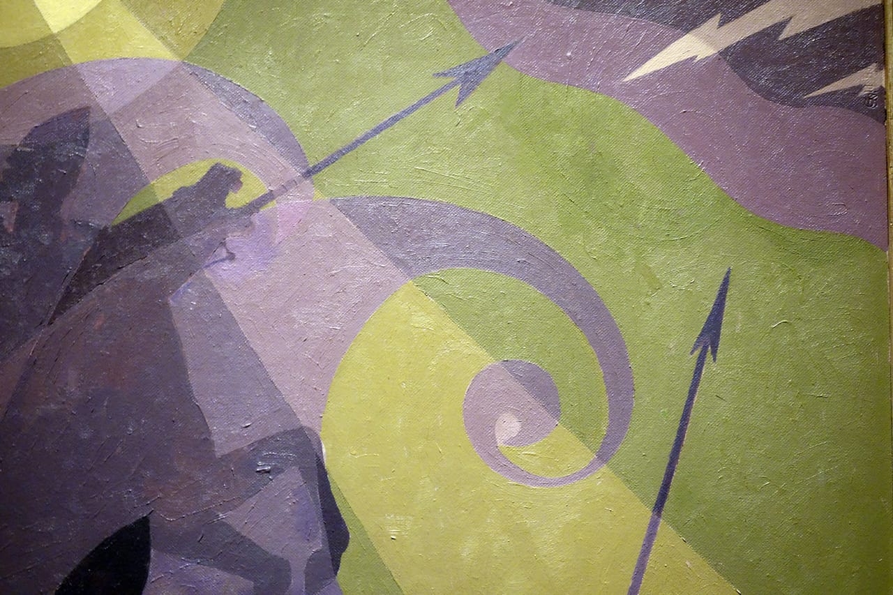 Detail of Aaron Douglas, "Let My People Go" (1935-39), oil on masonite