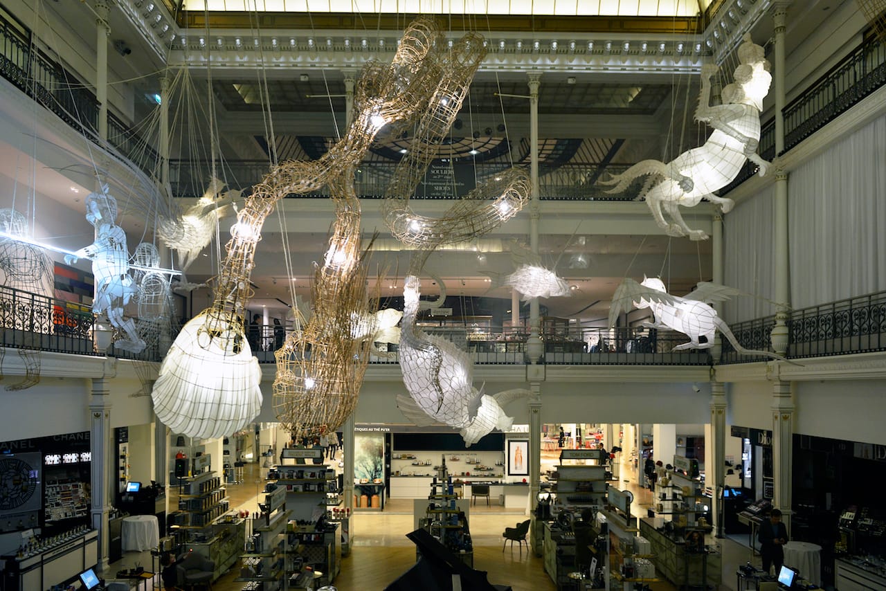 Installation view of Ai Weiwei's 'Er Xi, Air de jeux' at Le Bon Marché Rive Gauche (photo © Say Who, courtesy Le Bon Marché)