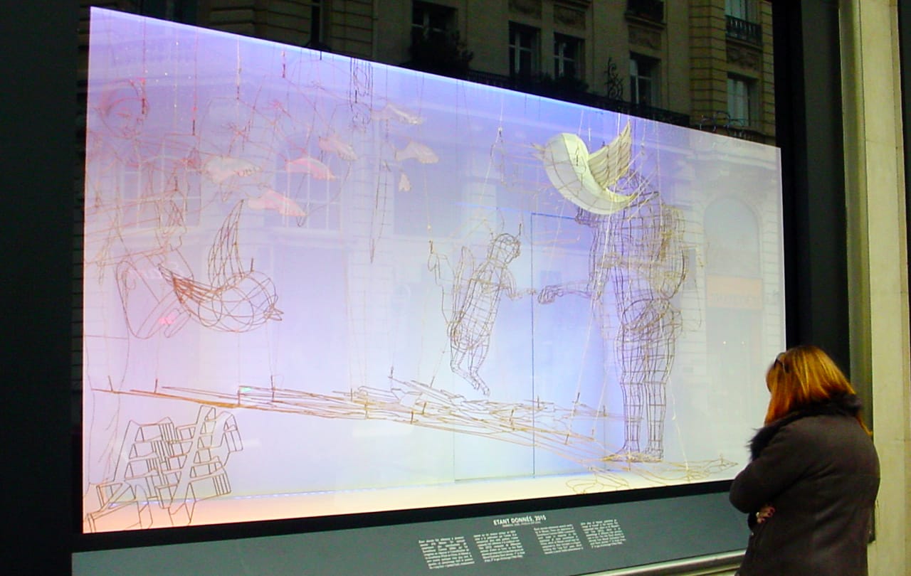 Installation view of Ai Weiwei's 'Er Xi, Air de jeux' at Le Bon Marché Rive Gauche