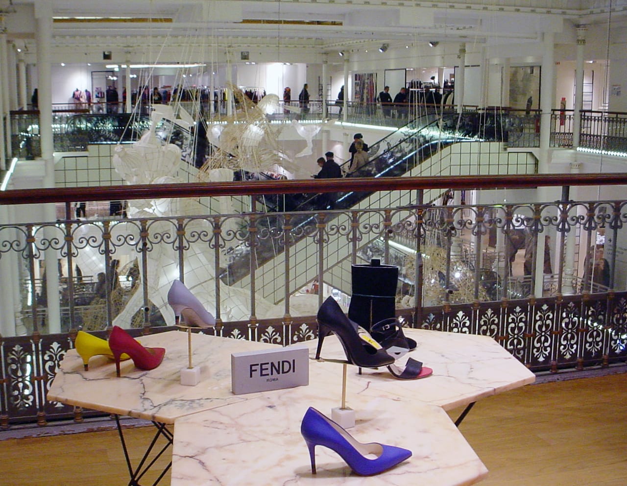 Installation view of Ai Weiwei's 'Er Xi, Air de jeux' at Le Bon Marché Rive Gauche