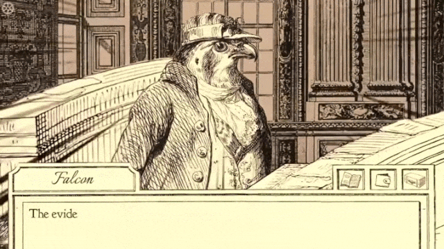 Scene from 'Aviary Attorney' (GIF by the author for Hyperallergic, via YouTube)