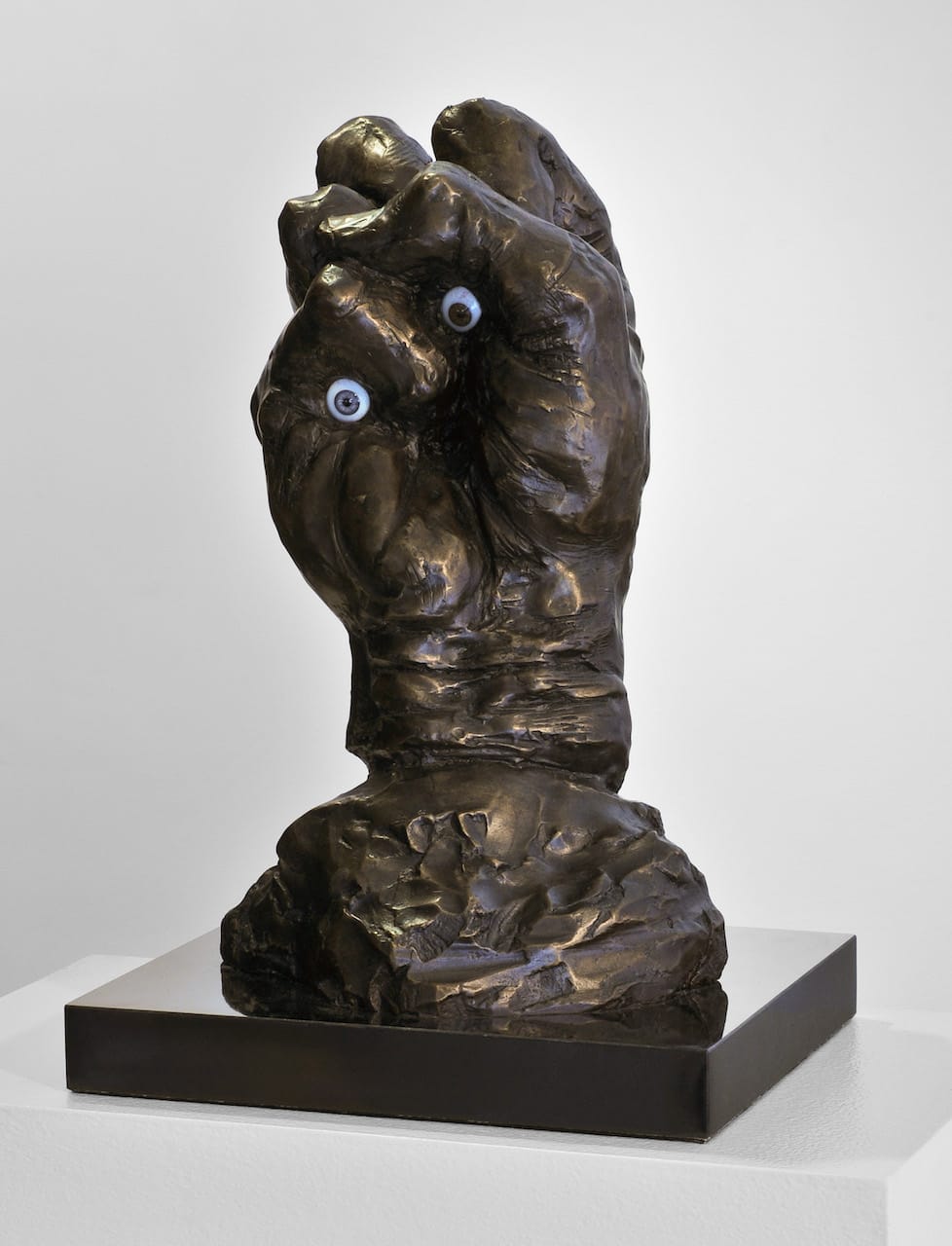 Enrico Donati, "Fist," which is in the "Magic Circle" of the 1948 photograph and the reinterpretation at the 'Language of the Birds' (courtesy Pam Grossman)