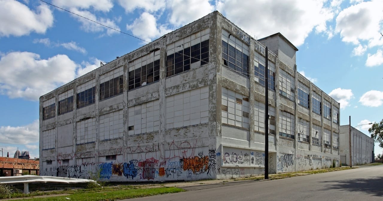 The building on 18th Street in Detroit that Robert Elmes is selling for $6.25 million. (photo by CoStar Group Inc, via crainsdetroit.com)