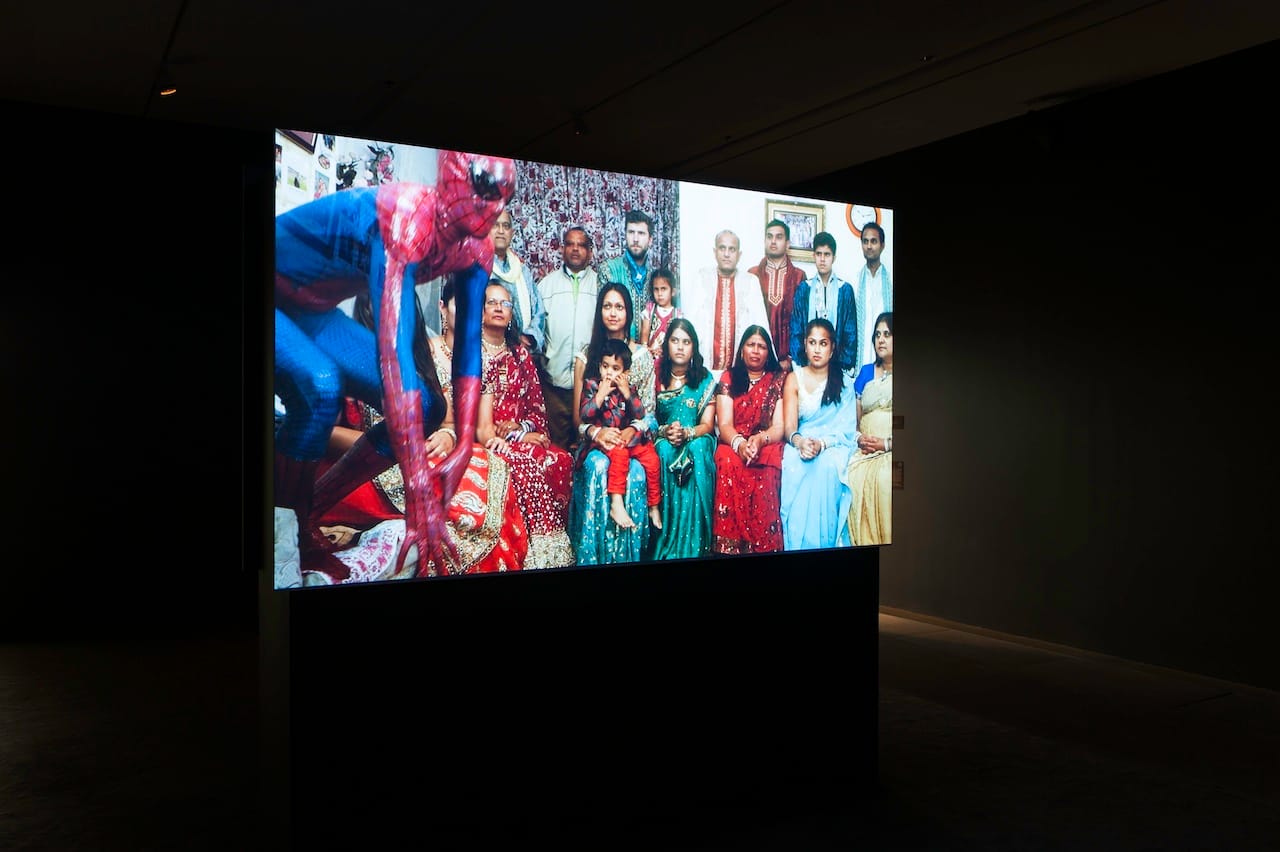 Hetain Patel, "The Jump" (2015), two-channel HD video installation