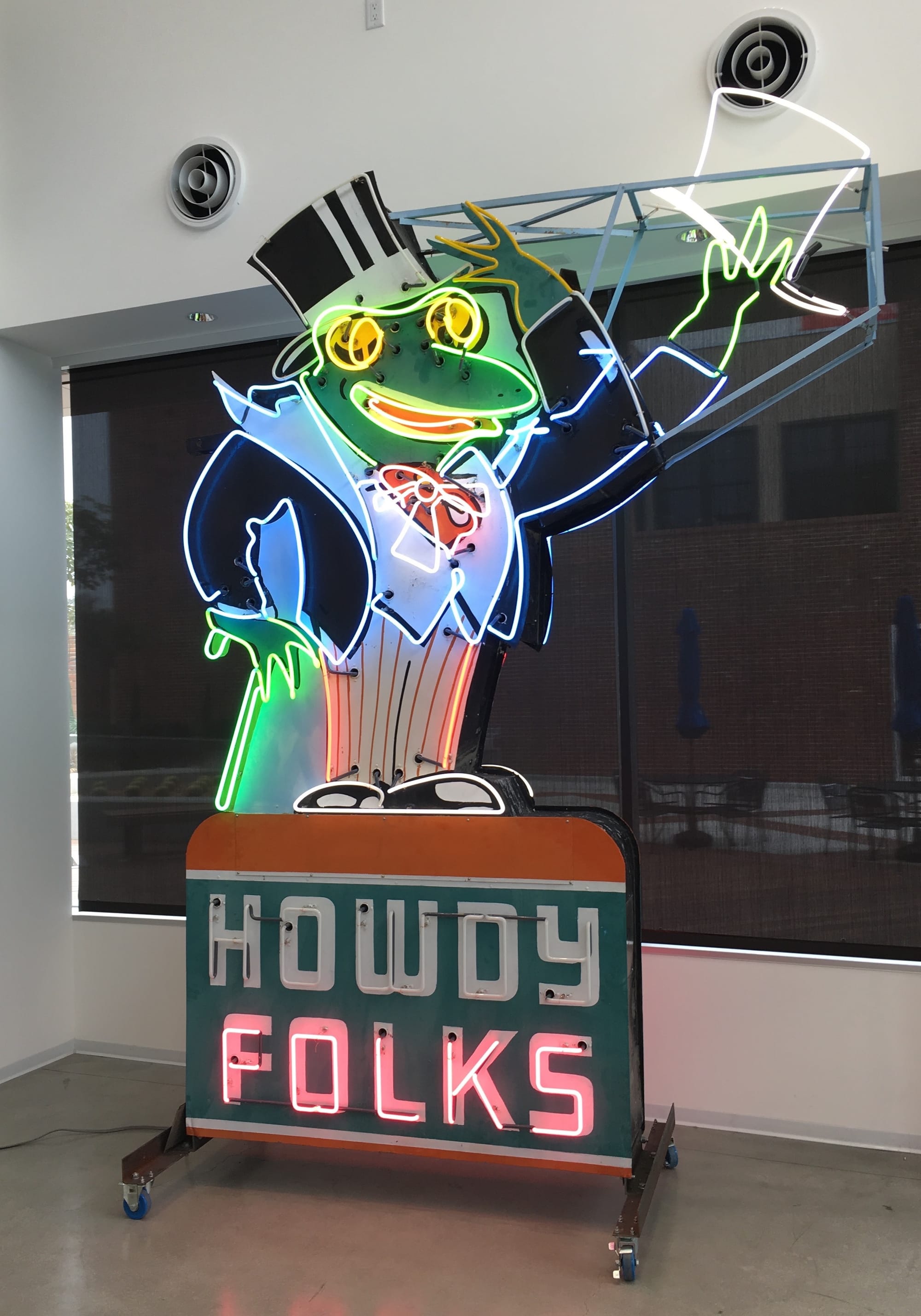 Green Frog Market sign, Museum of Neon Art