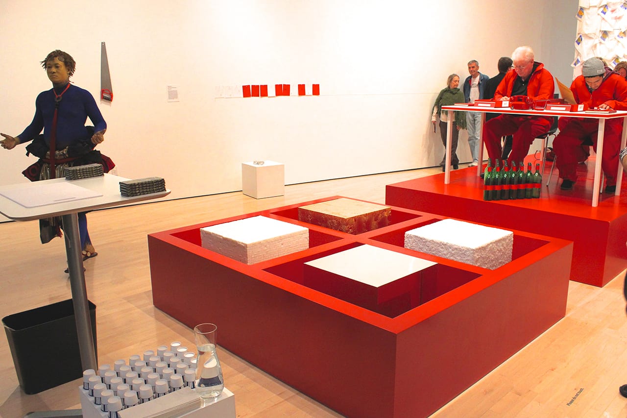 Akoi-Jackson (and volunteers), mid-performance