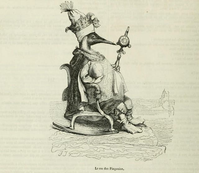 Illustration by J.J. Grandville in 'Scènes de la vie privée et publique des animaux' (originally published in 1842) (via University of Ottawa/Internet Archive)