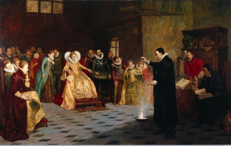 Henry Gillard," John Dee performing an experiment before Queen Elizabeth I" (late 19th century) (courtesy National Gallery, London/Wellcome Library, London)