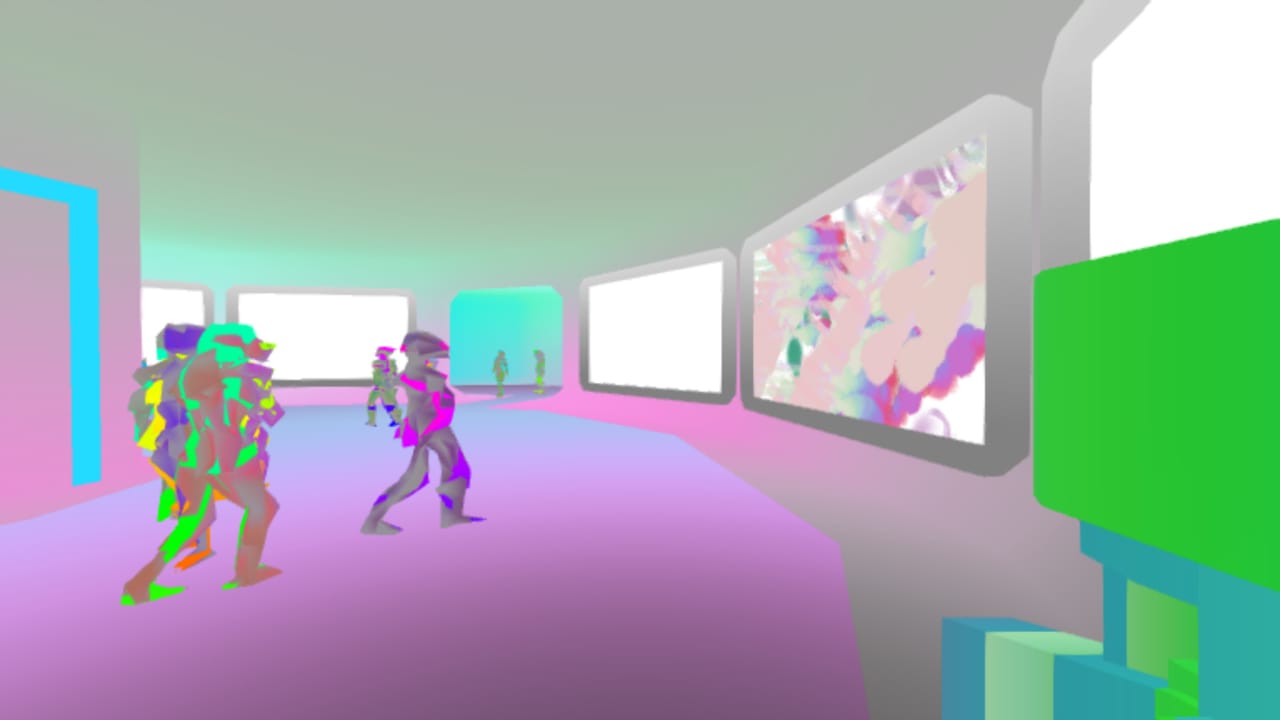 Joy exhibition by Strangethink (screenshot by the author for Hyperallergic)