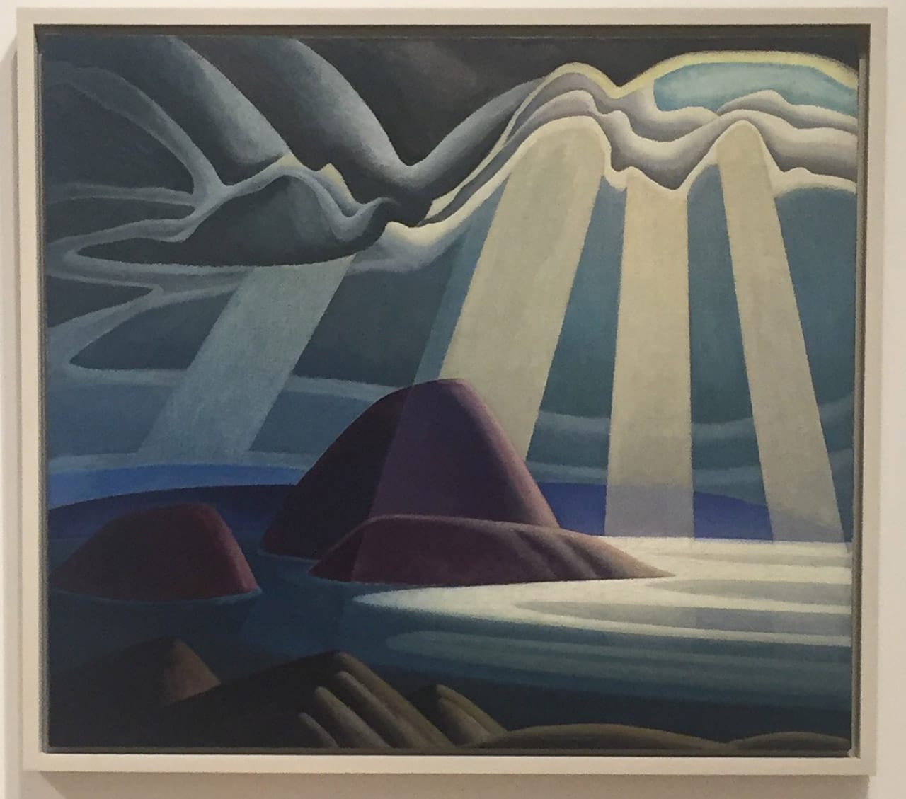 Lawren Harris, "Lake Superior" (c. 1923), oil on canvas, 44 × 49 1⁄2 in (111.8 × 126.9 cm), The Thompson Collection at Art Gallery of Ontario
