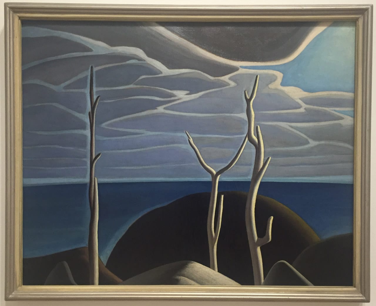 Lawren Harris, "Lake Superior" (c. 1924), oil on canvas. 40 1/16 x 50 1/8 in (101.7 x 127.3 cm), Art Gallery of Ontario