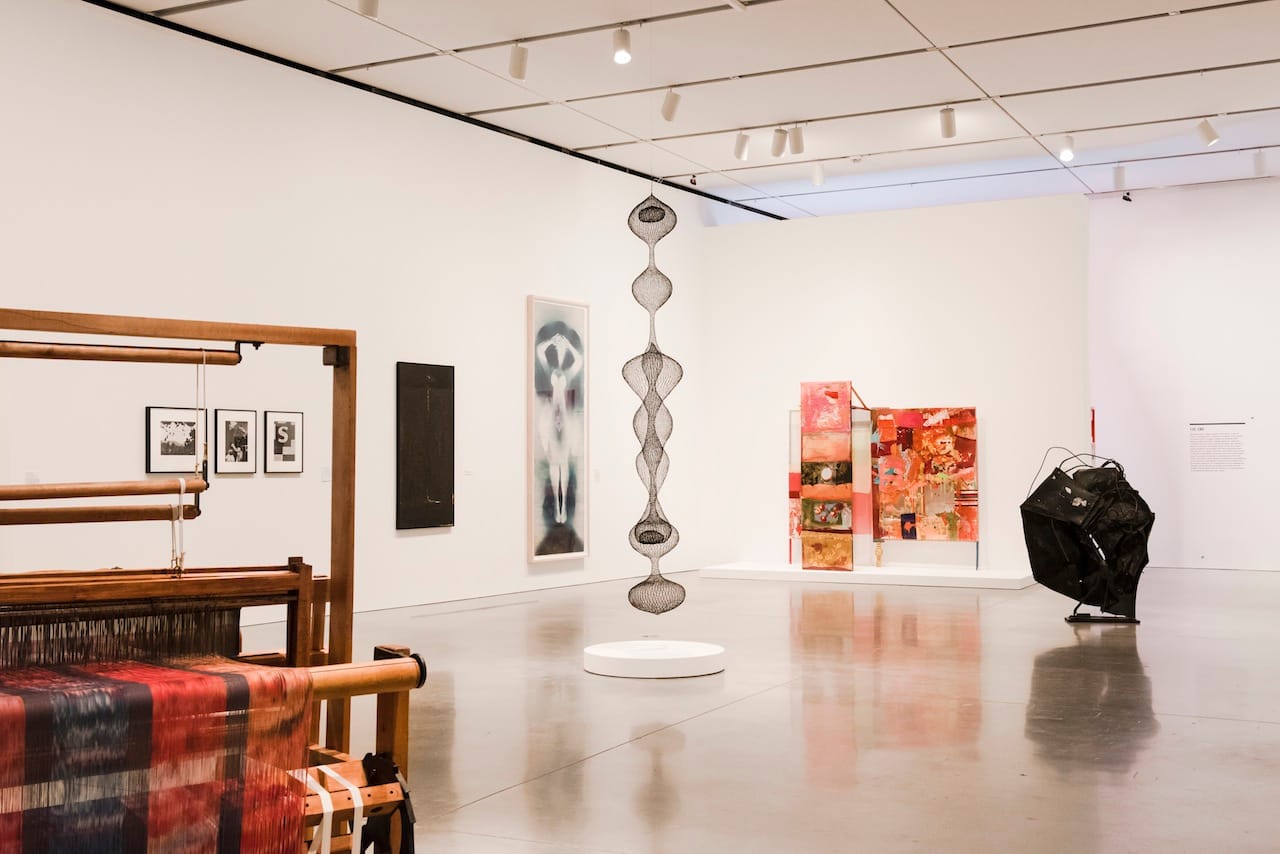 Installation view, 'Leap Before You Look: Black Mountain College 1933–1957' at the Institute of Contemporary Art, Boston (photo by Liza Voll Photography)