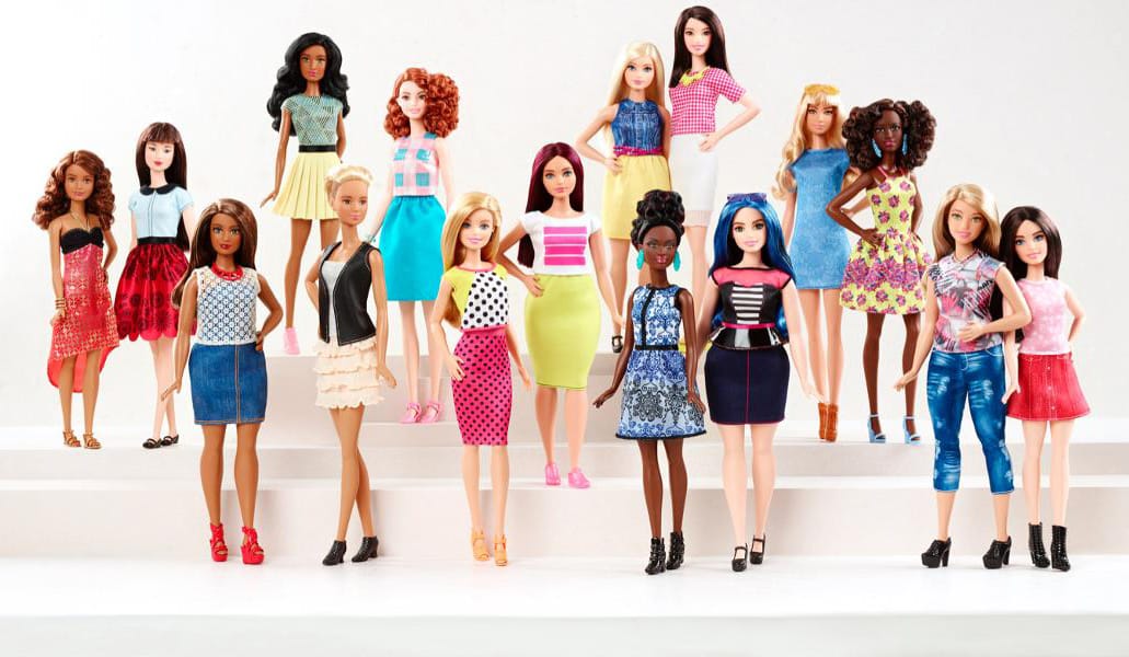 Mattel released new Barbies that come in three body types and seven skin tones. (via Mashable)
