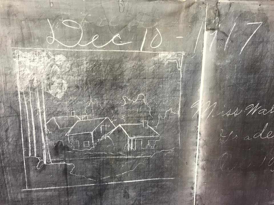 December 10, 1917 date on the chalkboards (courtesy Oklahoma City Public Schools)