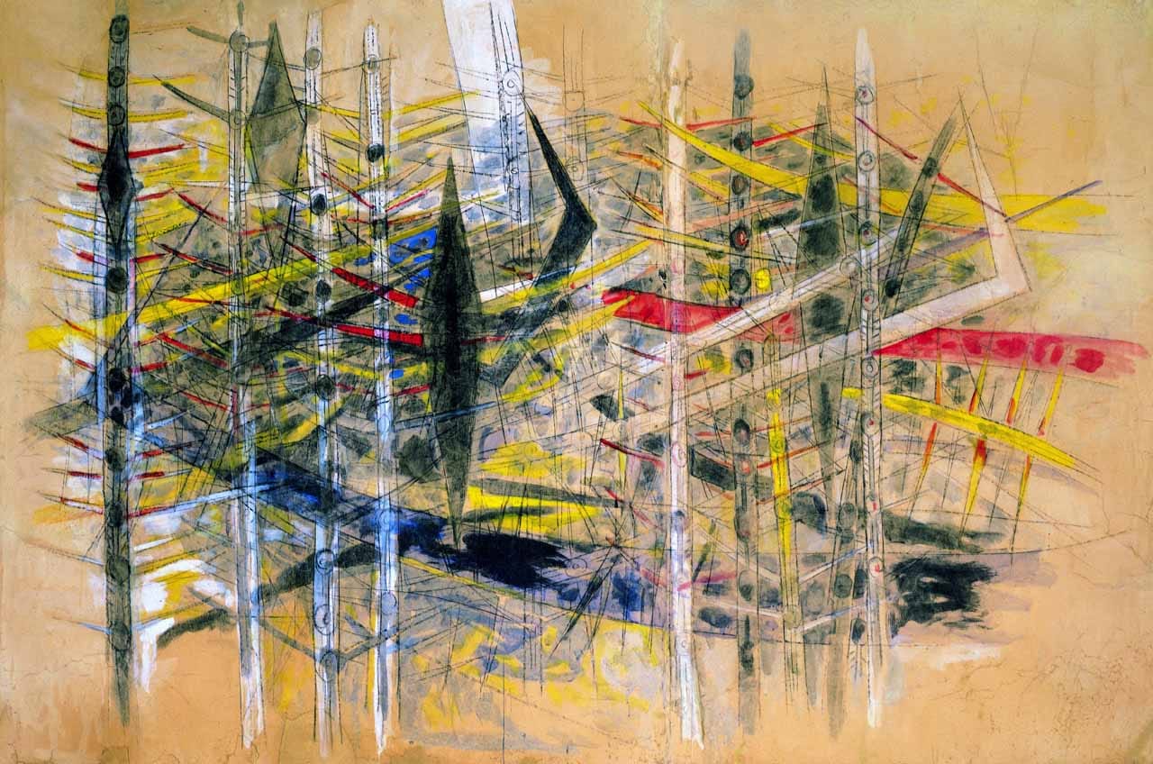 Wifredo Lam, "Untitled" (1958), mixed media on paper pasted on canvas, private collection (courtesy Galerie Gmurzynska © Adagp, Paris 2015)