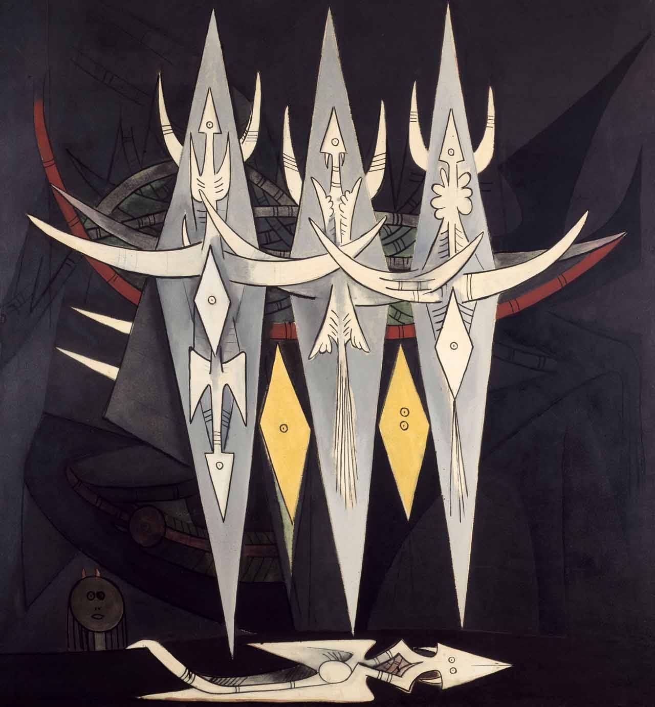 Wifredo Lam, "Umbral" (1950), oil on canvas, Centre Pompidou, musée national d’art moderne, government purchase, 1969 (photo by Georges Meguerditchian, courtesy Centre Pompidou © Adagp, Paris 2015)