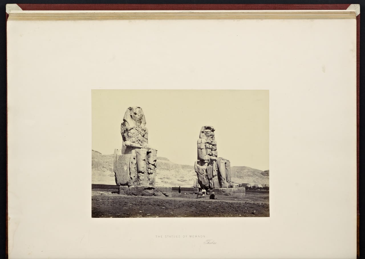 Francis Frith, "The Statues of Memnon" from "Lower Egypt, Thebes and the Pyramids" (1862)