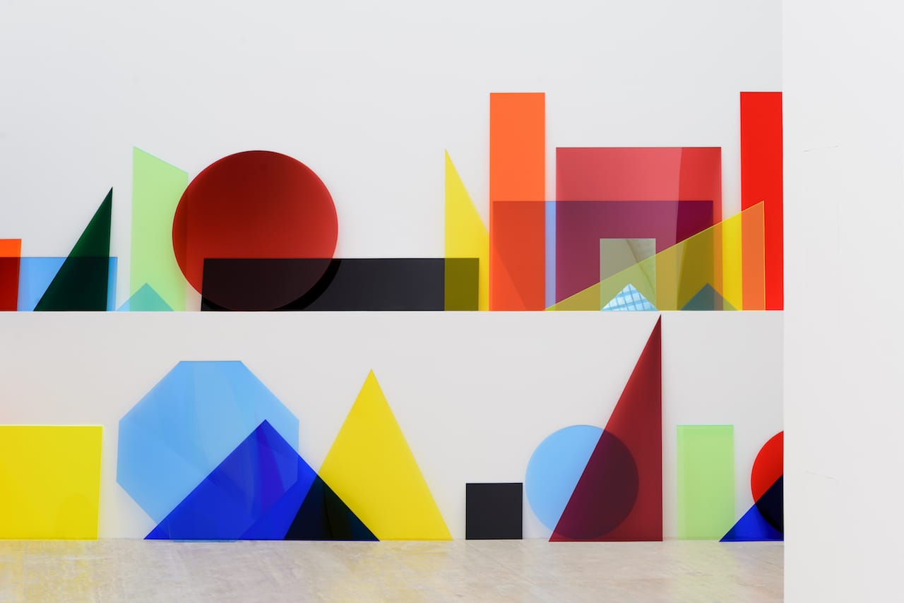 Installation view of Amalia Pica, "A ∩ B ∩ C" (2013) in 'Under the Same Sun: Art from Latin America Today' at the Museo Jumex, Mexico City (courtesy Solomon R. Guggenheim Museum, New York, and Museo Jumex, Mexico City)