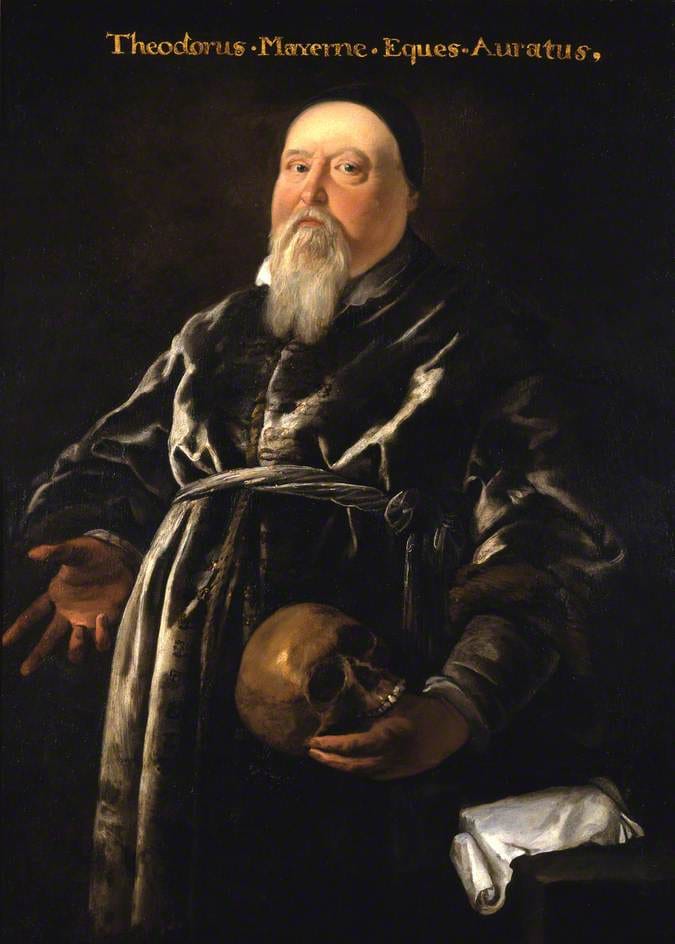 Portrait of Sir Theodore de Mayerne (17th century) (courtesy Royal College of Physicians/The Public Catalogue Foundation)